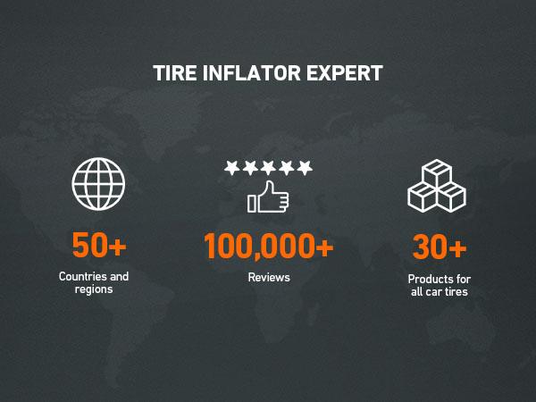 AstroAI Portable Tire Inflator, 150PSI,  12 V DC/120 V AC Dual Power, with Dual Metal Motors & LED Light,Yellow Tool Car Air Compressor