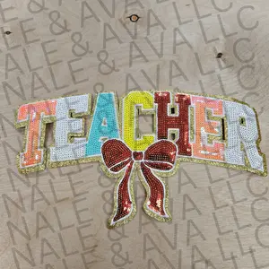 Teacher Sequin Patch ONLY