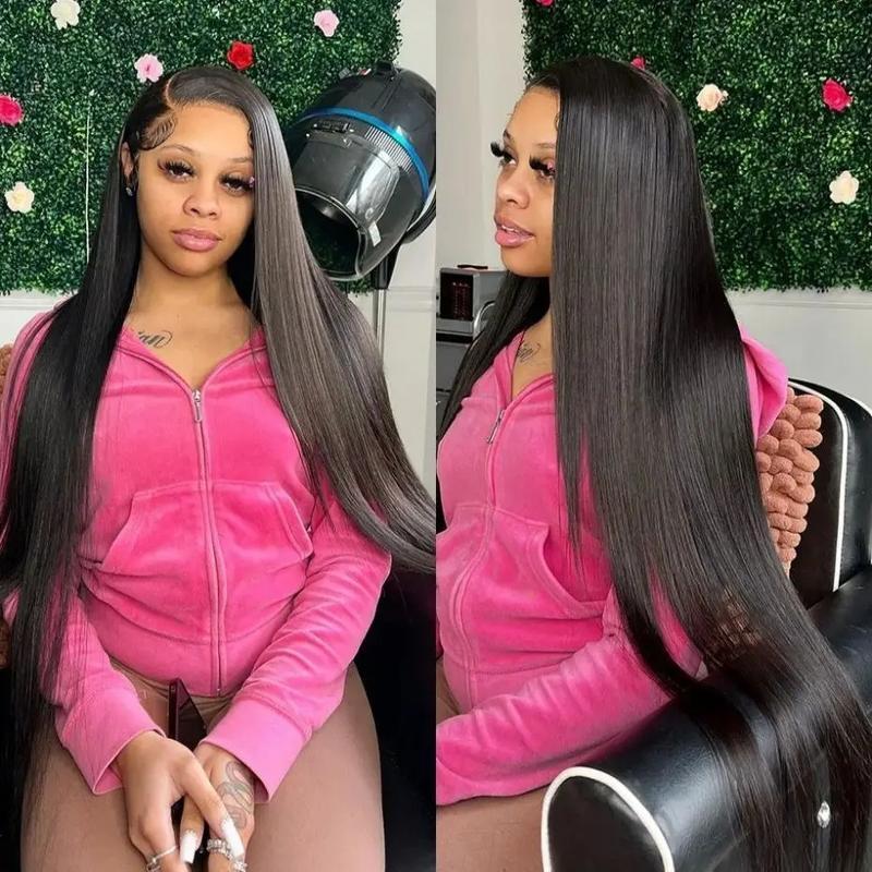 Bling Hair 34 36 Inch 180 Density Bone Straight 13X6 Hd Lace Frontal Wigs Human Hair 13X4 Transparent Lace Front Pre Plucked 360 Lace Wigs For Women