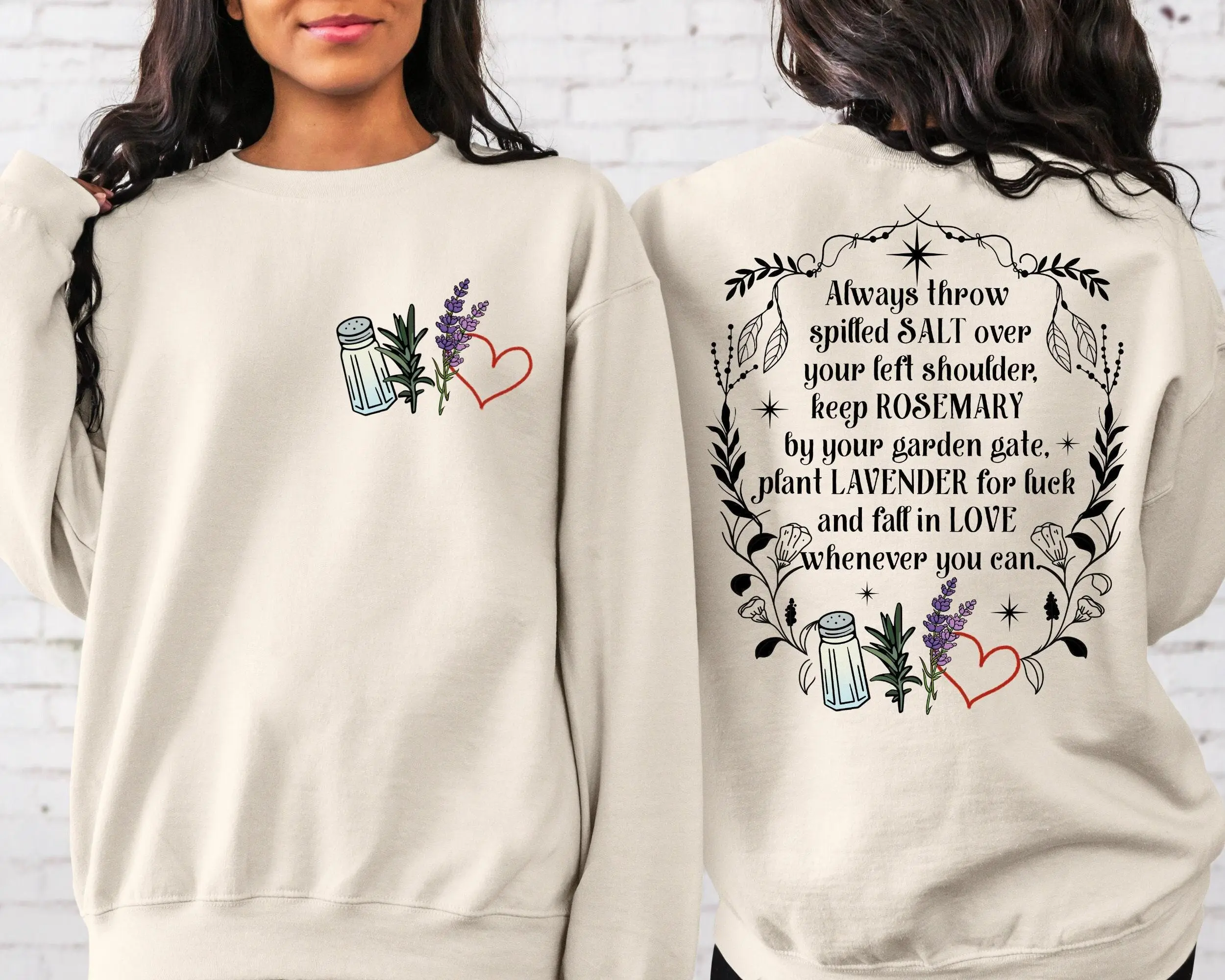 Practical Magic Sweatshirt, Salt Rosemary Lavender, Witchy Hoodie, Halloween Movie, Spooky Season