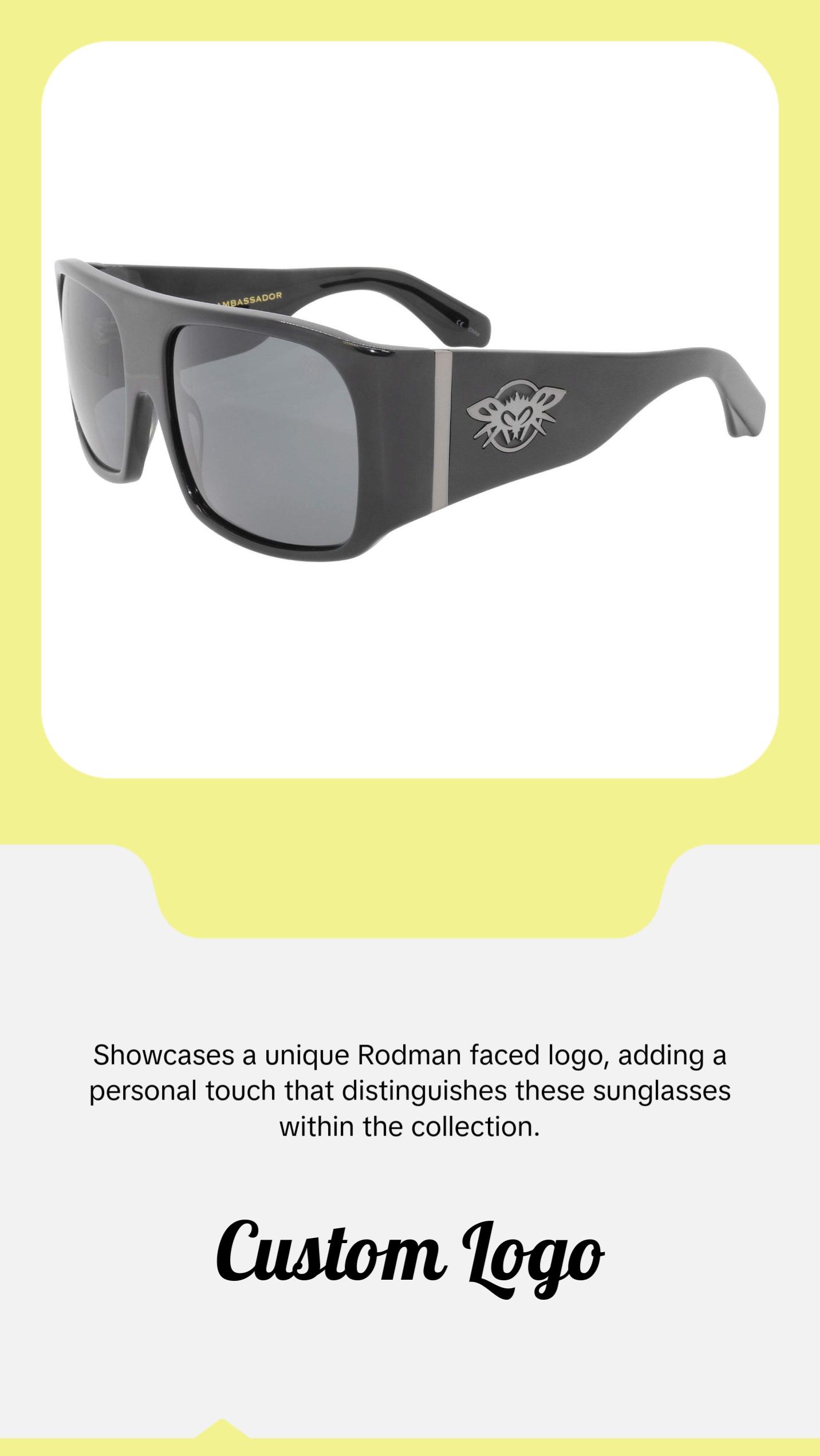 Black Flys Fly Ambassador Dennis Rodman Signature Model Handmade Acetate Frame Sunglasses