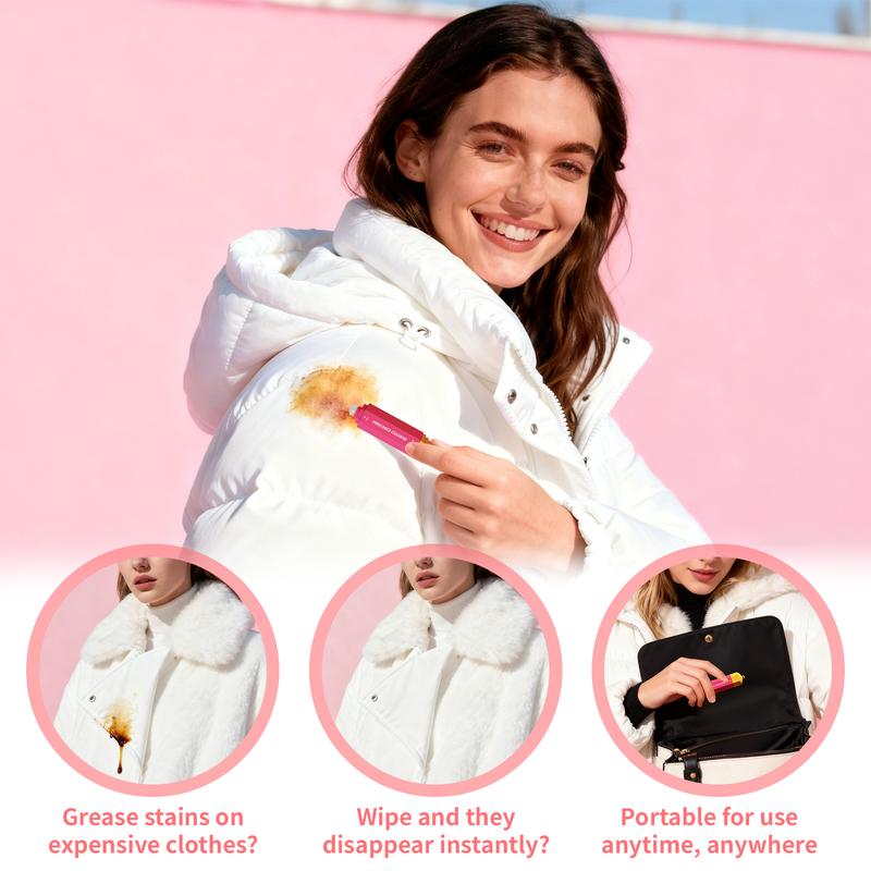 SimplyGone Magic Stain Wand Portable Travel-Friendly Instant Stain Remover Pen for Clothes Kids Clothes Fabrics Shoes & Bags Coffee Oil Makeup Food Stains Drunk Red Household Cleaner Winter Cleaning Essential Christmas Gift