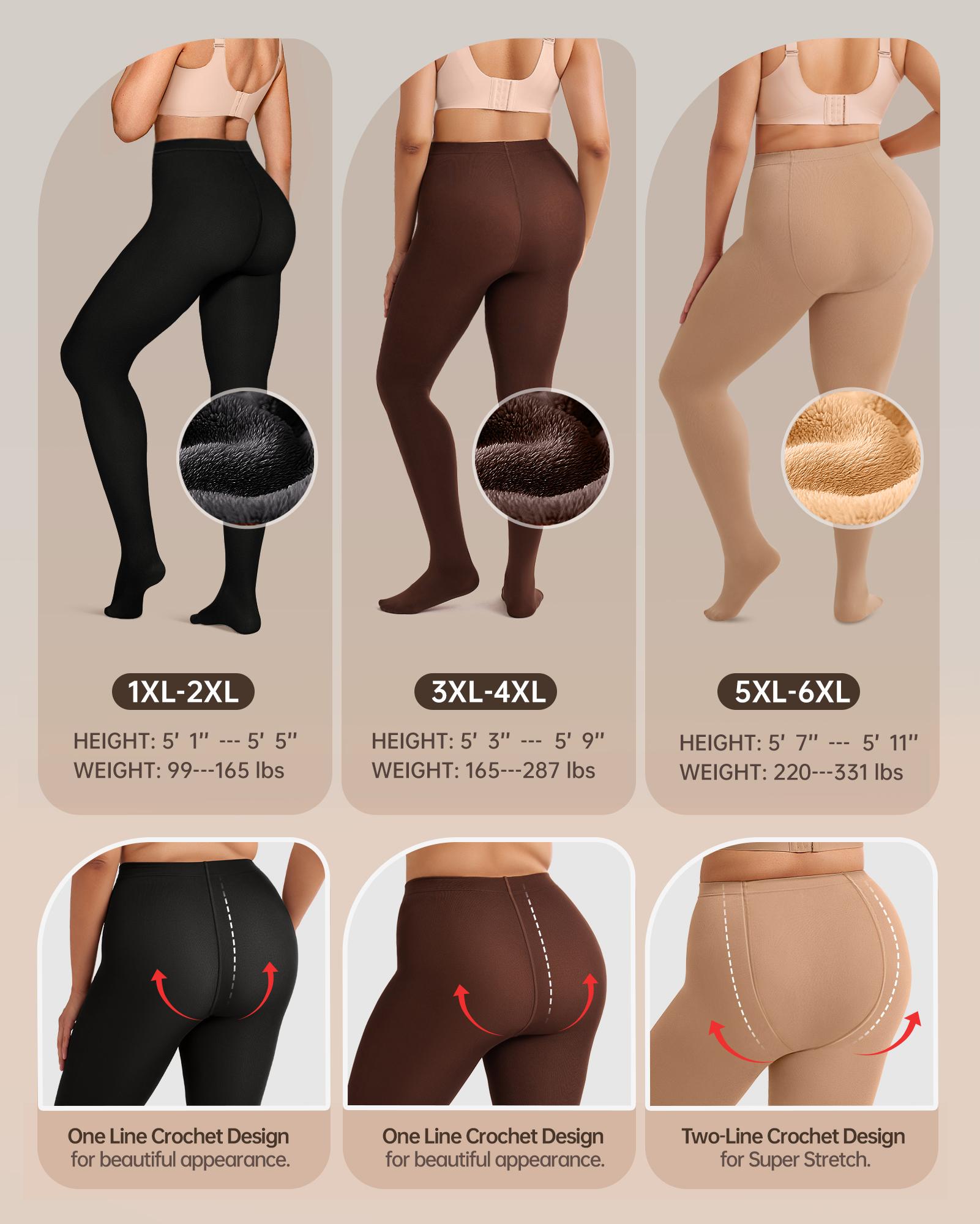 OEAK Womens Lined Tights Pantyhose Thermal High Waisted Warm Legging Pants Footed Sheer Tights