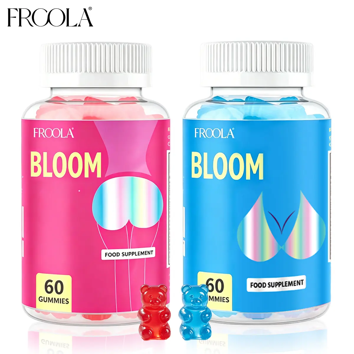 Women's Bloom Set - Frcola All-in-One Gummies Supplement - Fitness & Healthcare with Extra Strength Ingredients - Berry Flavor