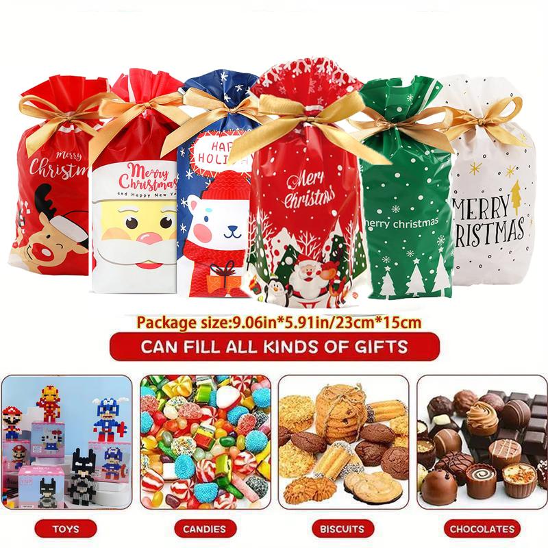 50PCS New Year Gift Bags Set, Drawstring Wrapping Bags with Tags, Holiday Reusable Goody Bags, 6 Designs, Medium Size 5.91" × 9.06"(Styles Ship Randomly) 50PCS New Year Gift Bags Set, Drawstring Wrapping Bags with Tags, Holiday Reusable Goody Bags, 6 Designs, Medium Size 5.91" × 9.06"(Styles Ship Randomly)