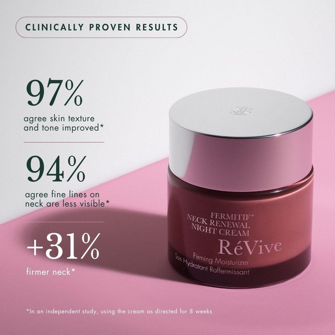 RéVive Fermitif Neck Renewal Night Cream / Firming Moisturizer - Firms & Lifts Skin On the Neck and Décolletage - Enriched with Signature Bio-Renewal & Bio-Firming Peptides (75 ml/2.5 oz)
