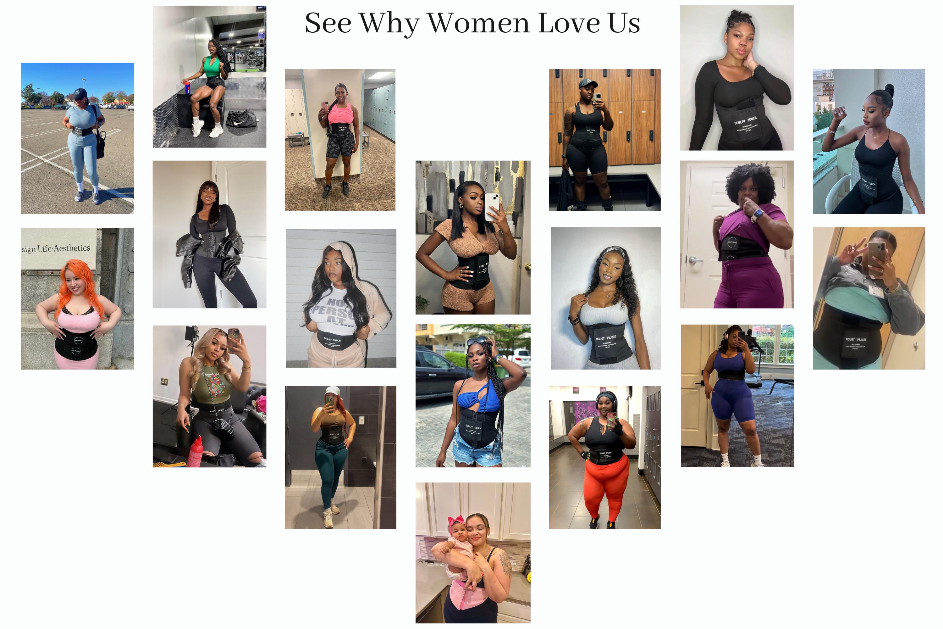 Sculpt Touch Hourglass Girdle - 3-Layer Adjustable Plus Size Waist Trainer Belts for Women High Coverage Nylon Shapewear Corset Tummy Control Compression Faja Comfortable Womenswear for All Body Types Sportswear Activewear Basic Minimalist Design SpringSt