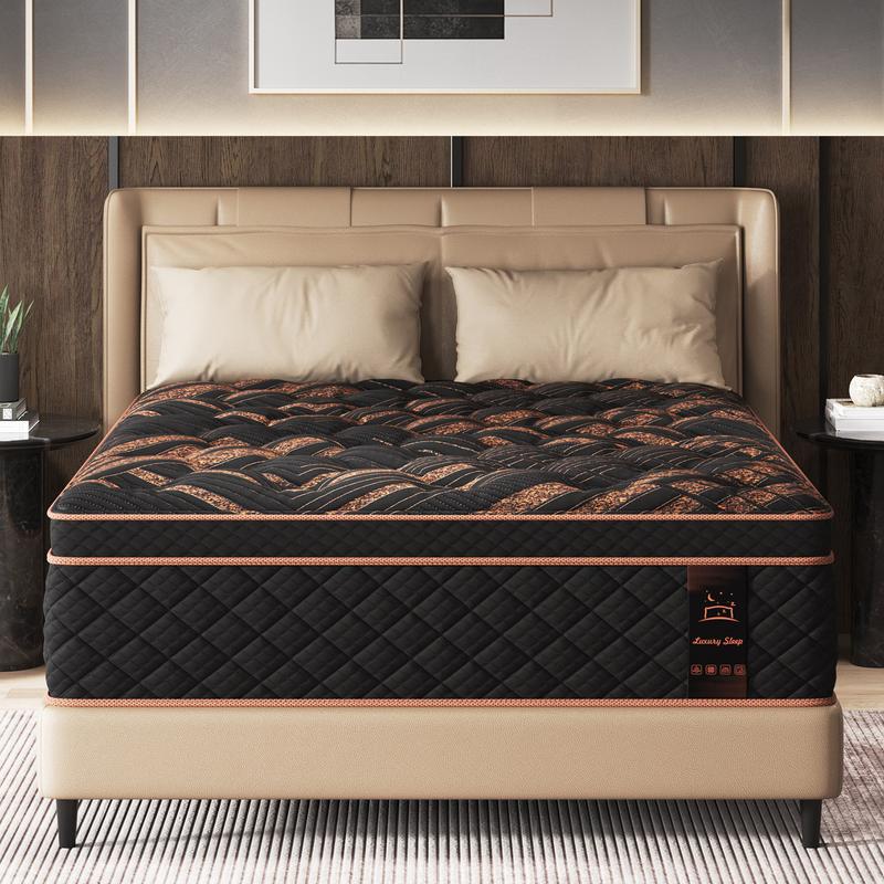 12/14Inch Mattress Twin Full Queen King Bed Size Memory Foam - Ergonomic Design Medium Firm Hybrid Mattress, Luxurious Comfort With Pocket Springs Gel Memory Foam