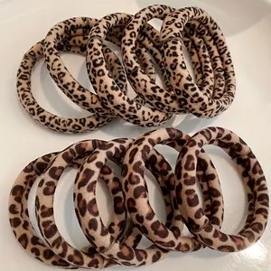 10pcs Fashion Leopard Print Elastic Rubber Hair Bands Hair Rope for Women Party Hair Accessories