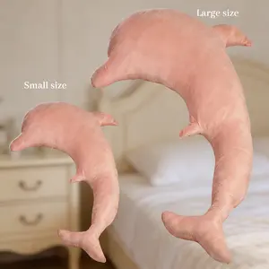 Premium Pink Dolphin Plush Pillow - Multifunctional Hug Pillow for Home Decor, Napping & Pregnancy Comfort