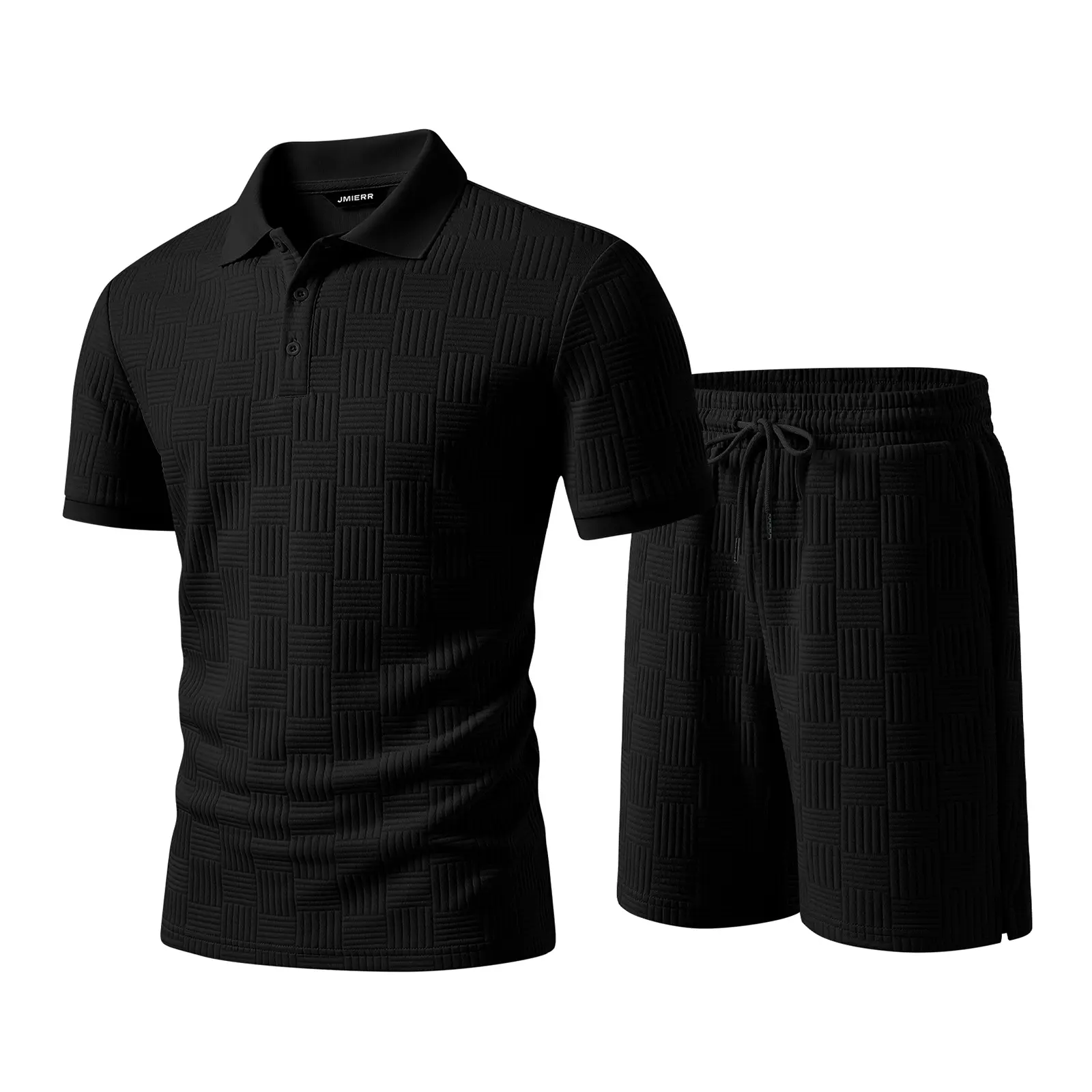 JMIERR Mens Sweatsuits Sets Summer Tracksuits 2 Piece Outfits Textured Short Sleeve Golf Polo Drawstring Short JMIERR Mens Sweatsuits Sets Summer Tracksuits 2 Piece Outfits Textured Short Sleeve Golf Polo Drawstring Short