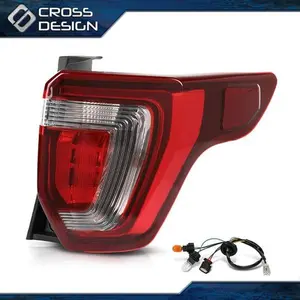 CROSSDESIGN LED Tail Light Rear Brake Lamps Right w/ bulb Fit For Ford Explorer 2016-2019