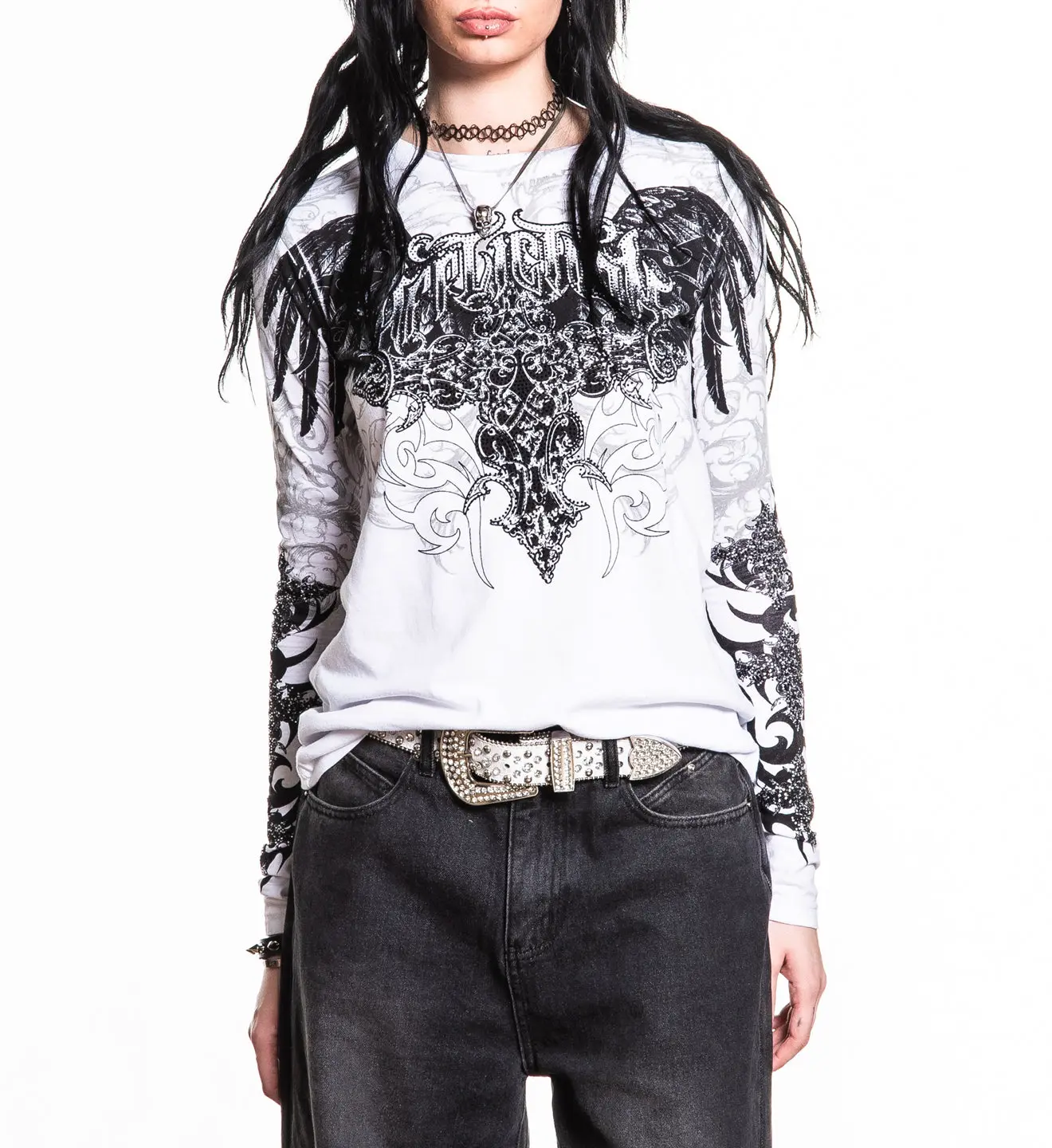 Affliction Women's Long Sleeve Shirt Commission