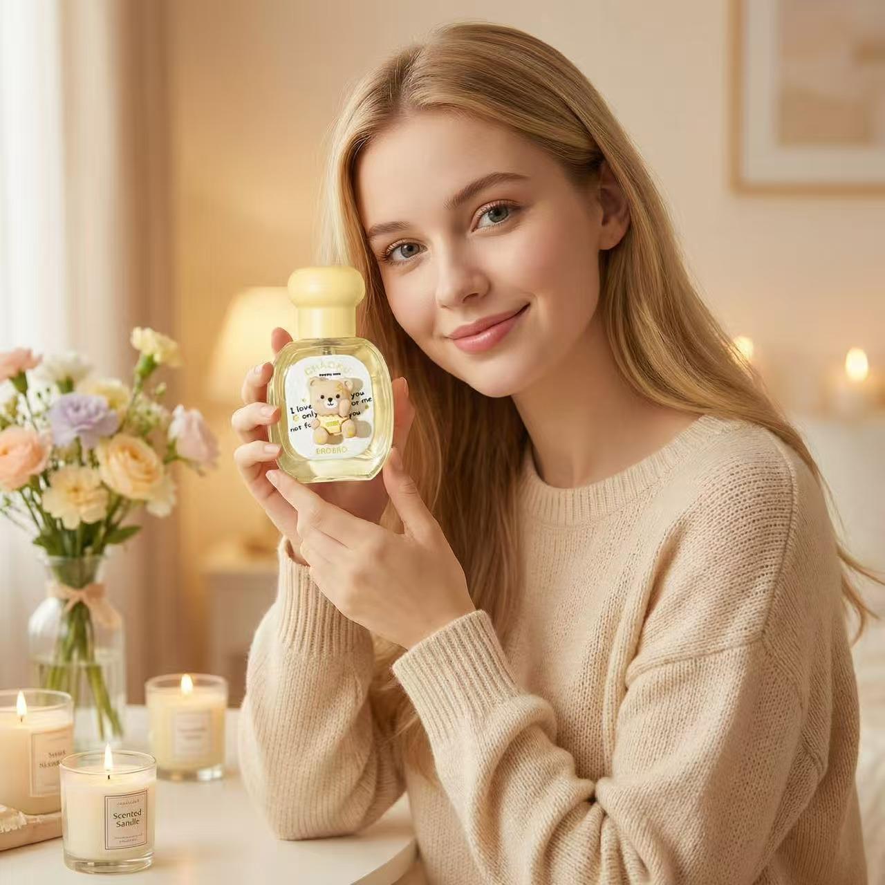 mini Bear perfume, unisex fragrance spray Fresh Fruit long-lasting scent sandalwood fruity woody cool girl gift Sweet marine design  Cologne