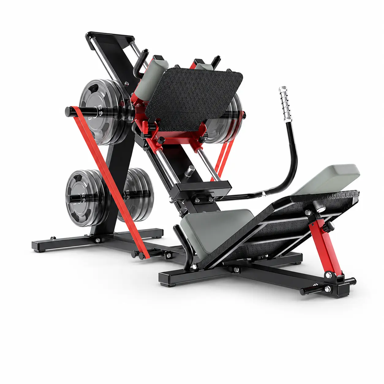 Bezliving Hack Squat Leg Press Machine for Home Gym, 2-in-1 Adjustable Lower Body Workout Machine with Linear Bearing, Weight Storage, Heavy Duty Leg Exercise Equipment