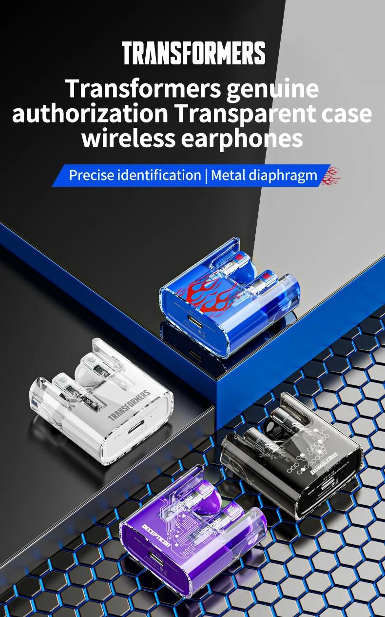 TRANSFORMERS TF-T08 In-Ear Wireless Earbuds with Bluetooth 5.3, Stable Connection, Hi-Fi Stereo Sound, Immersive Powerful Bass, Half-In-Ear Comfortable Fit, Wireless Earphones for Music & Phone Calls