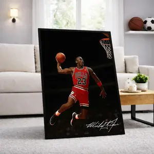 [UNFRAMED] Michael Jordan Basketball Art, Inspirational Athlete Poster, Sports Print for Home Decor