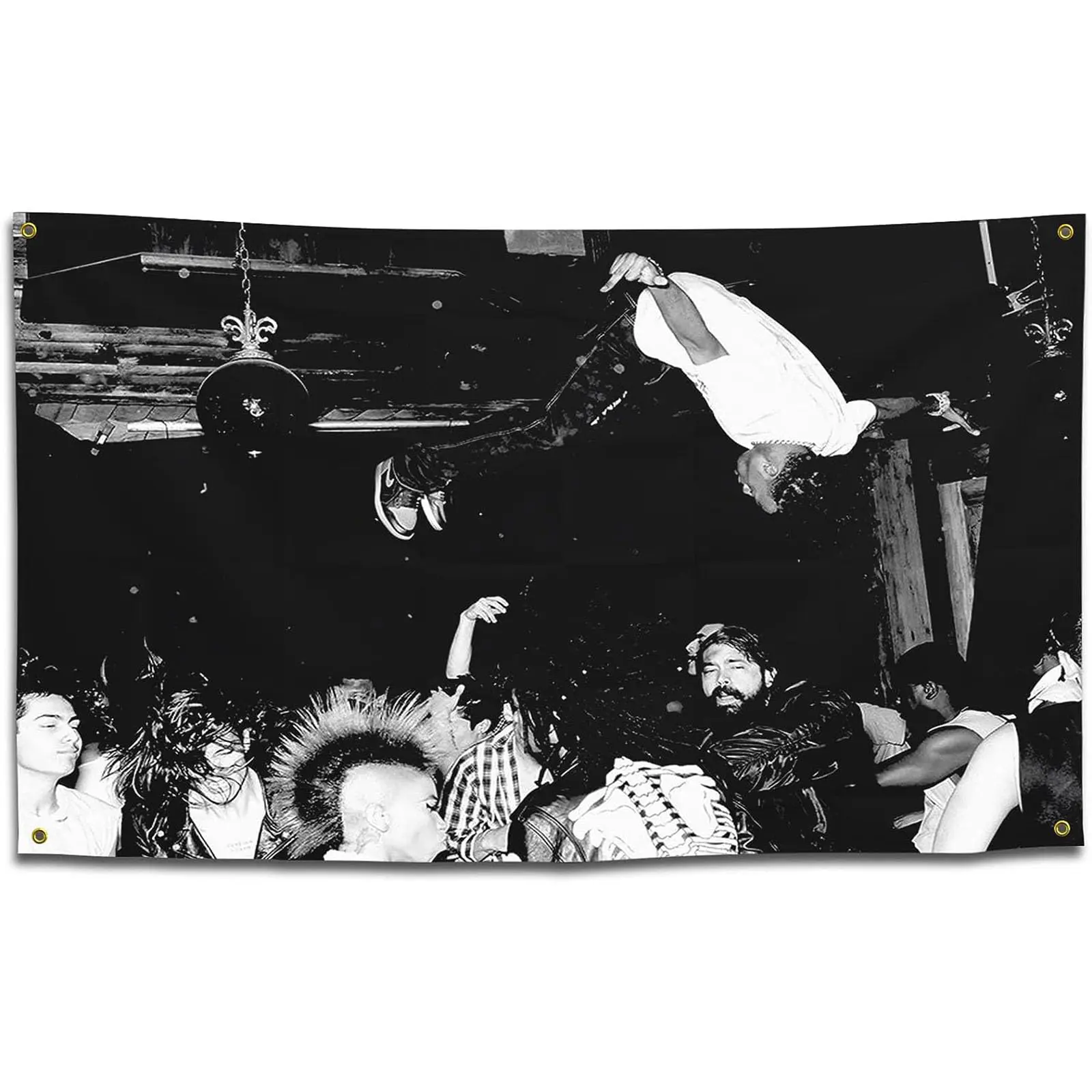 Rapper Flag 3X5 Ft With Four Brass Grommets Funny Flags Decoration for College Bedroom Room Dorm Wall Party Rapper Tapestry