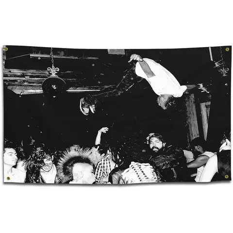 Funny Theme Rapper Polyester Tapestry (3x5 Ft) with 4 Brass Grommets, Wall Hanging Home Decor Item, Unique Decor for Bedroom & College Dorm