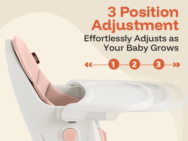 HARPPA 6-in-1 Convertible Baby High Chair, Foldable Highchair with Removable Tray, Baby Feeding Chair With Harness & Storage Basket, Toddler Gift, Baby Items