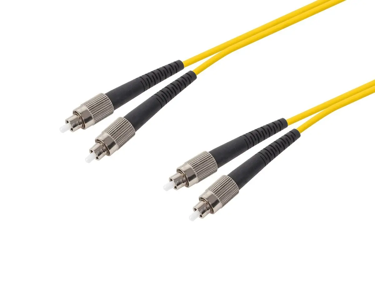 Monoprice 46024 1 m Single Mode Fiber Optic Cable, FC-FC UL 3 mm 9-125 OFNR Duplex - Yellow