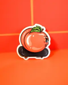 Skater Peach Sticker