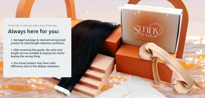 Sunny Tape in Hair Extensions  Weft Tape Real Human Hair Hand Tied Natural Straight 50G Perfect for  Everyone Use #TikTokShopBlackFriday
