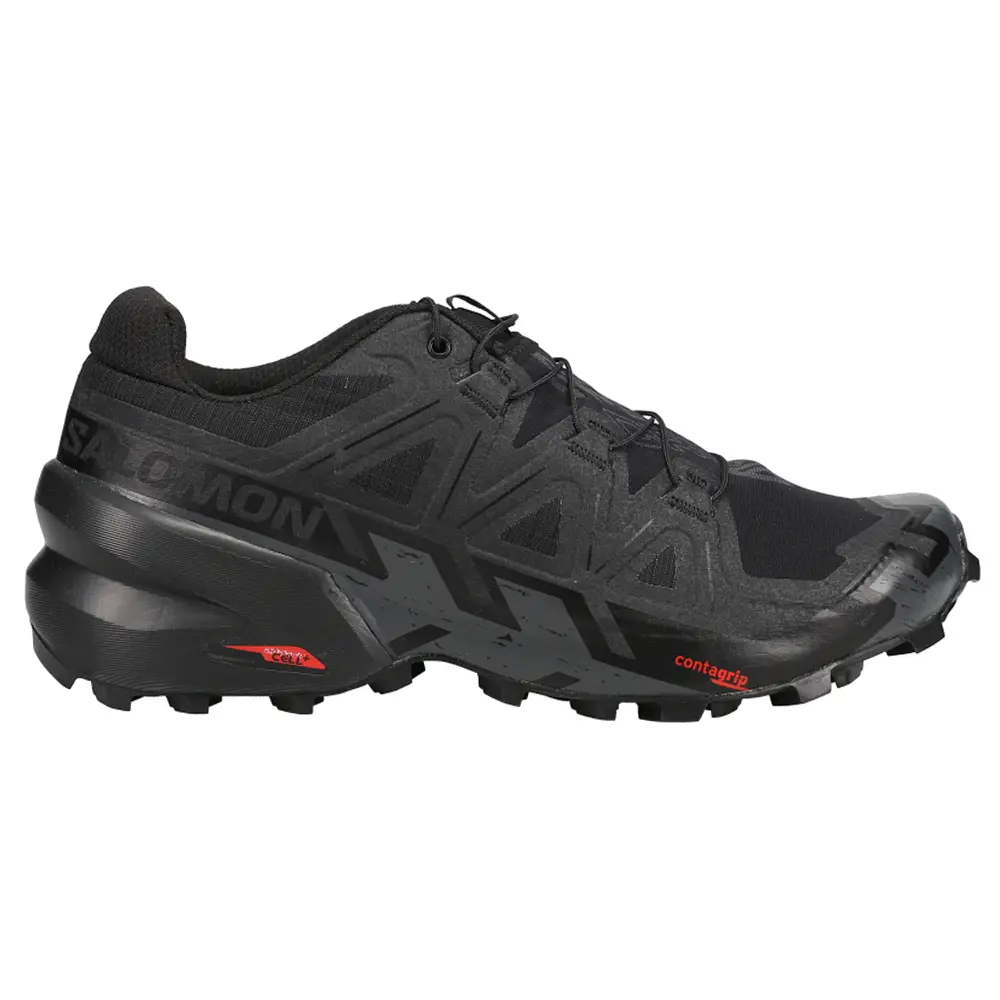 Salomon Womens Speedcross 6 Trail Running Sneakers Shoes - Black