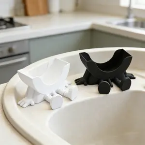 Funny  Dish Sponge Holder with Drainage – Sponge Daddy & Dish Mommy Sink Organizer