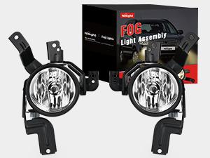 Nilight Fog Lights Assembly Compatible with 2007 2008 2009 Honda CRV EX EX-L LX Light Replacement Clear Lens Driver and Passenger Side