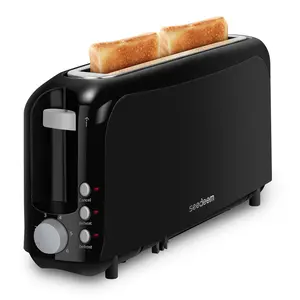 2 Slice Slim Toaster, Single 10" Long Slot Toaster Fits Bagels & Artisan Bread, 6 Shade Settings, Cancel/Reheat/Defrost, Removable Crumb Tray, Auto Shut-Off, Black Summervibes