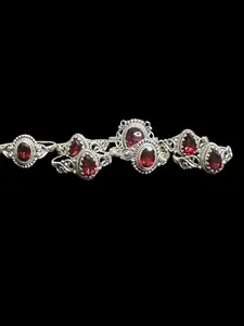 Garnet Sterling Silver Rings