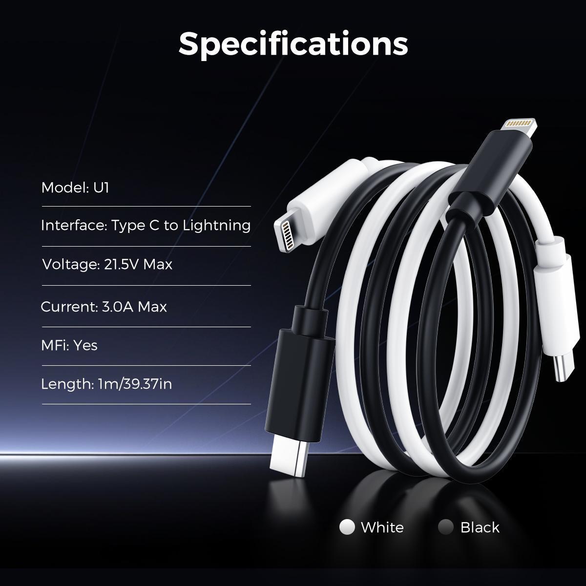【U1-U4】MIRO Data Cables – Fast Charging for Apple & Type-C Devices, MFi & Smart Chip Protection – Home, Office, Travel Convenience, Quick Power, Ideal Gift for Students, Tech Enthusiasts & Office Workers 【U1-U4】MIRO Data Cables – Fast Charging for Apple & Type-C Devices, MFi & Smart Chip Protection – Home, Office, Travel Convenience, Quick Power, Ideal Gift for Students, Tech Enthusiasts & Office Workers