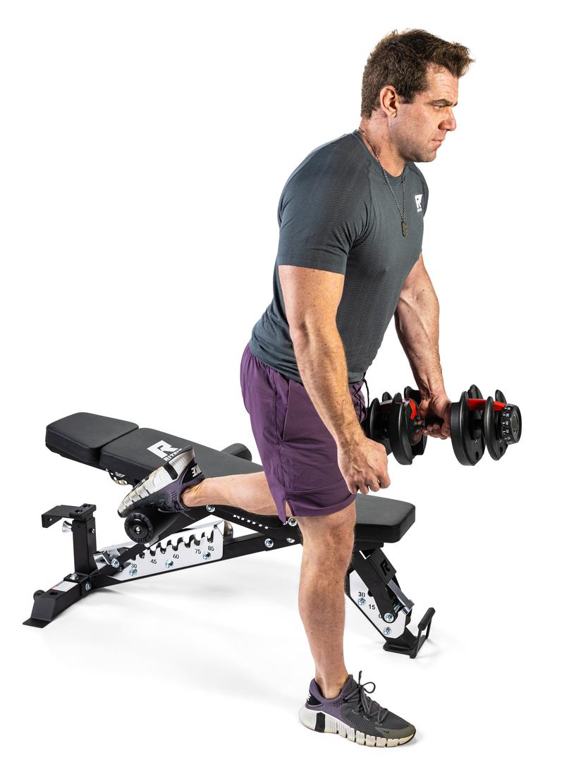 RitFit GATOR 1600LB 3-Section Adjustable Weight Bench(Black/Red)