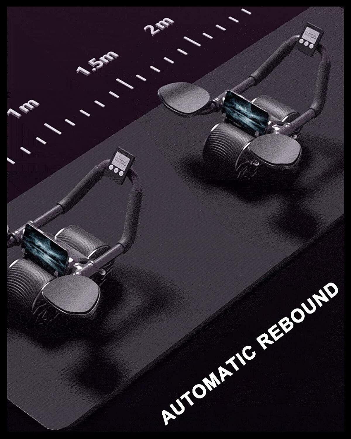 ab roller wheel   workout Abdominal Fitness Wheel for Core Muscles Training Automatic Rebound Ab Roller with Timer