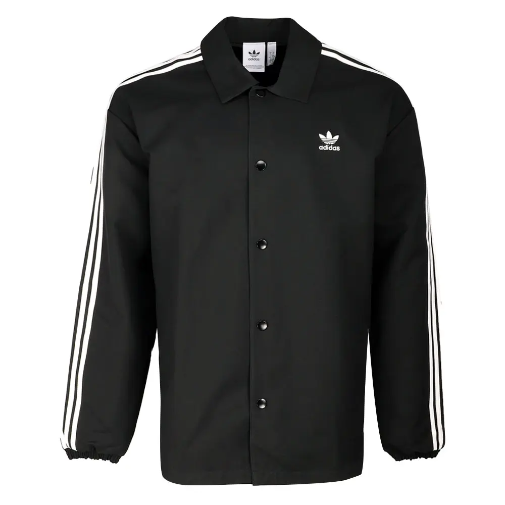 adidas Mens Adicolor Mesh Coach Jacket Athletic Outerwear Casual - Black