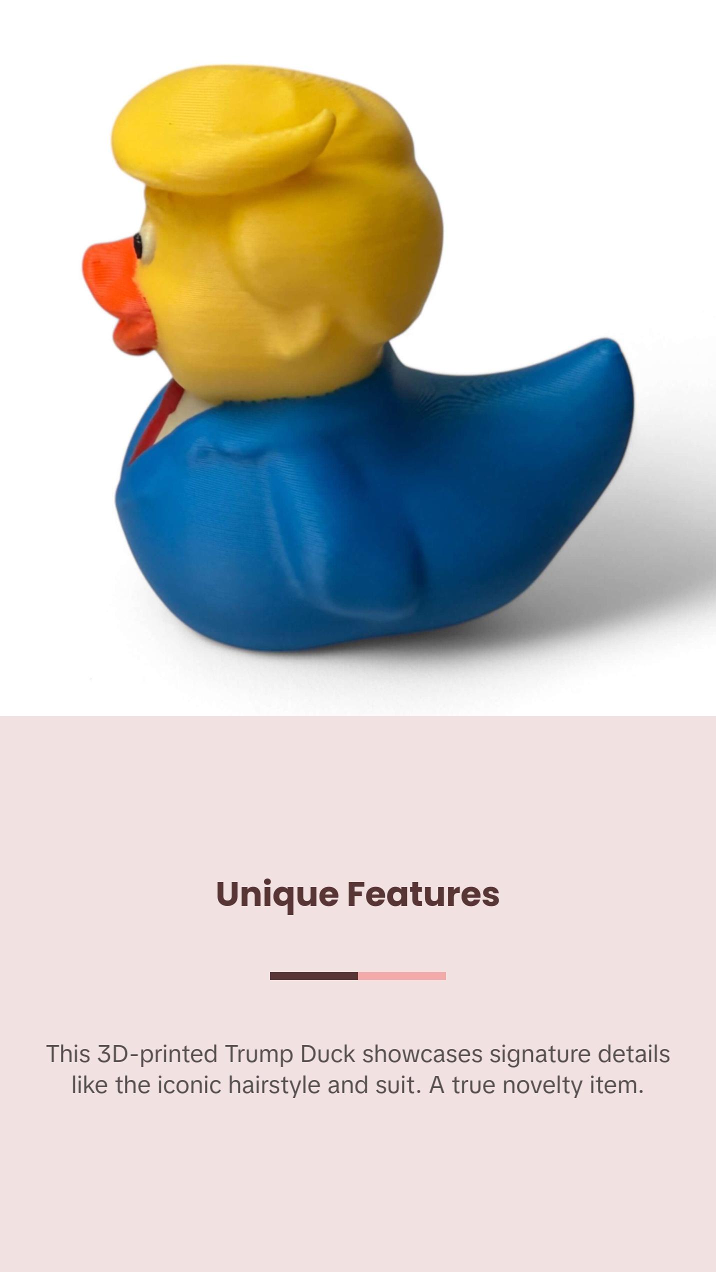 Trump Duck Duck - Original Product with Unique Design and Features