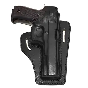 2 Slot Pancake Leather Holster Thumb Break Fits Colt Kimber Ruger Springfield Taurus 1911 RH Handmade (ALIS343)