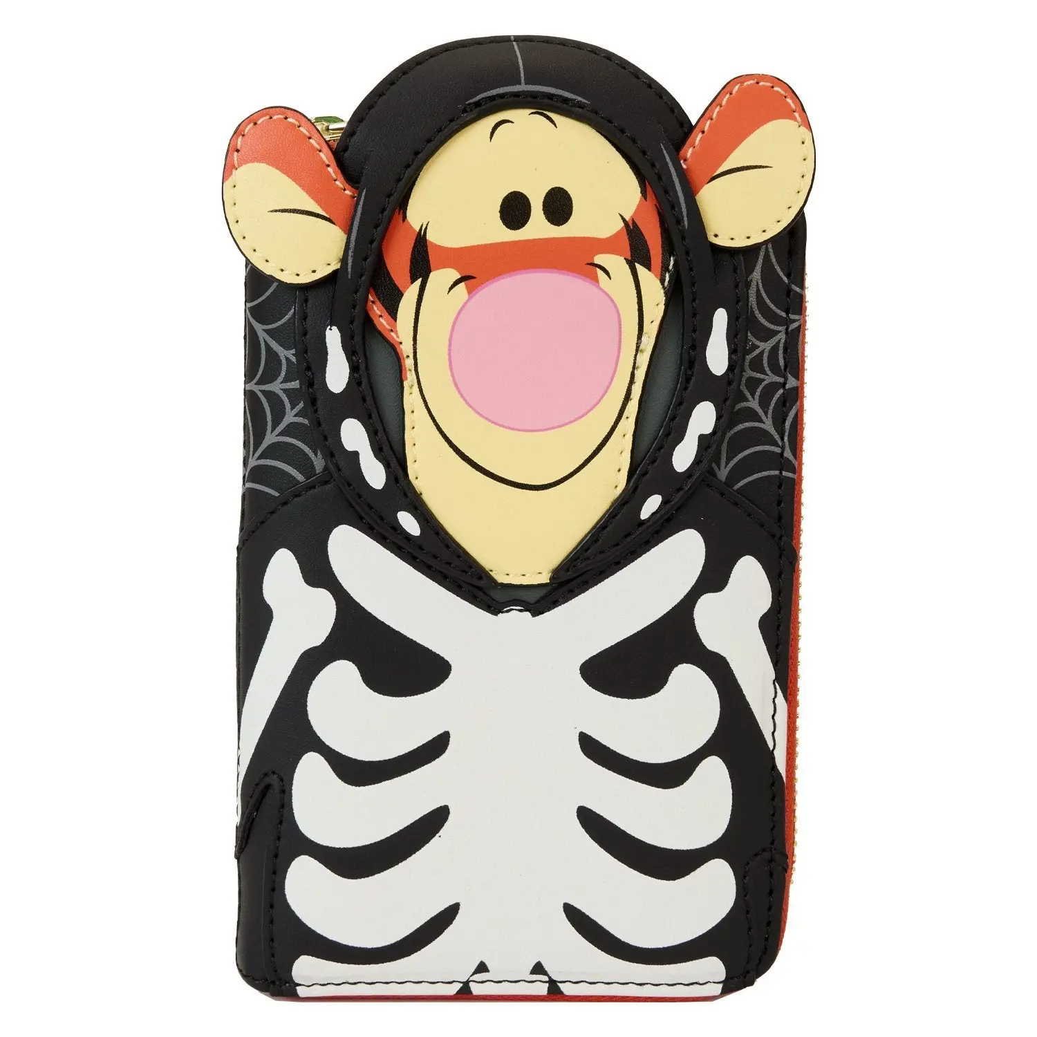 Women's Loungefly Disney Winnie the Pooh Skeleton Tigger Zip-Around Wallet - Zipper Wallet Design, Character-Themed, Cartoon Character, Animal Style, Character-Themed Design Women's Wallets