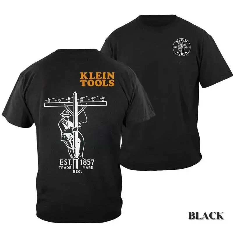 Klein Tools Lineman T-Shirt - Vintage Graphic Tee with Patriotic Brotherhood Lineman Design, All size, Full color, Gift For Him - Her Menswear Tops
