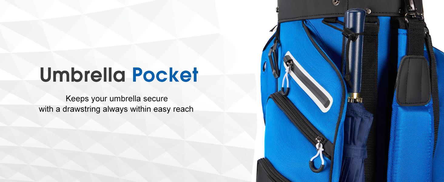 UNIHIMAL 14-Way Golf Cart Bag, Premium Full Length Golf Bag for Men with Magnetic Leather Pocket, Handles and Rain Cover