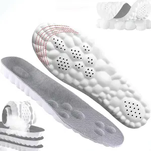 4D Cloud Insoles Super Soft Shock Absorption Shoe Inserts Orthotic Arch Support for Plantar Fasciitis Running Sports Casual Outdoor Work Boots Air Cushion Footwear