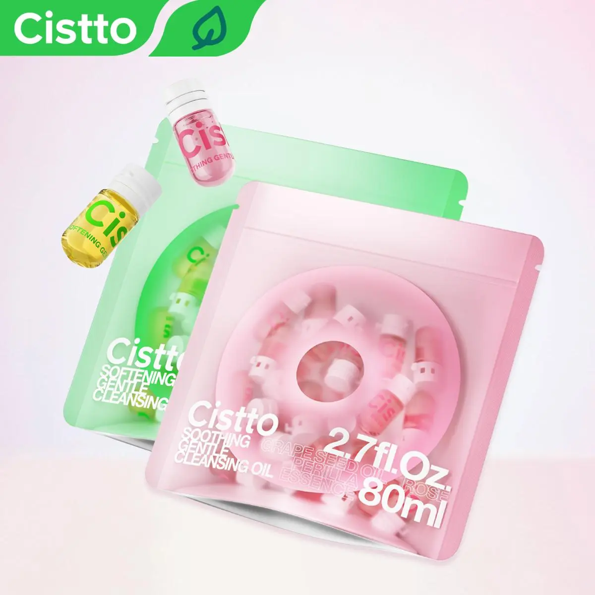 Cistto Mini Makeup Remover,Waterproof Makeup Remover Oil, Nourishing and Gentle for Sensitive Skin&All Skin Types,Springtok,cozyvibes,effortlessbeauty Fathersdaygift Jojoba