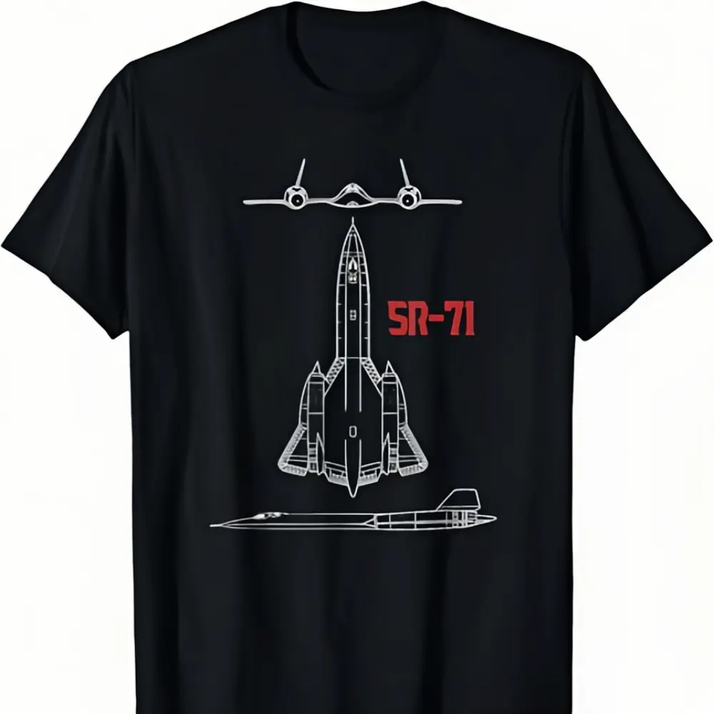 Military Aircraft SR-71 Blackbird USAF Pilot Gift Shirt T-Shirt Shirt Menswear