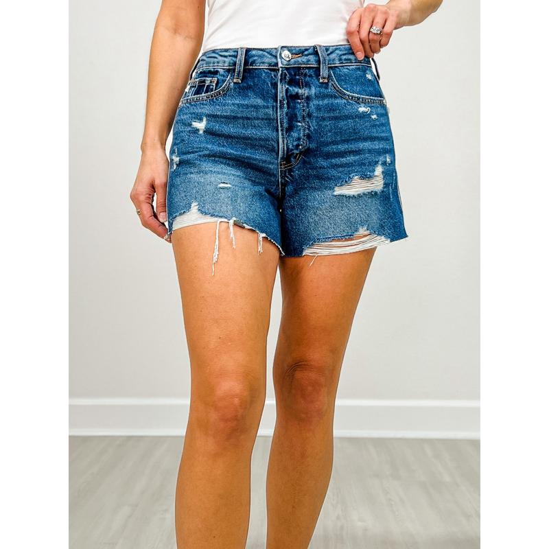 Judy Blue SUMMER EDGE High Waist Cut-Off Denim Shorts