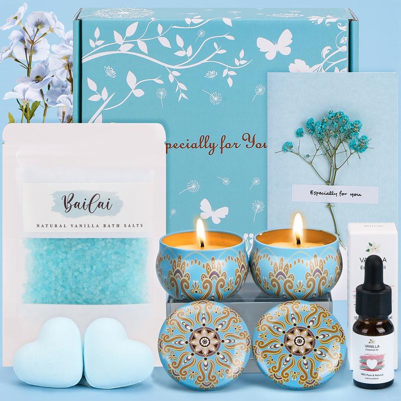 Gifts for Women Birthday Gifts, Spa Gifts Set- 10 Pcs Christmas Valentine's Mother's Day Gifts and Cherry Blossoms Self Care Package Gifts Women, Relaxing Gifts Basket Thanksgiving gifts