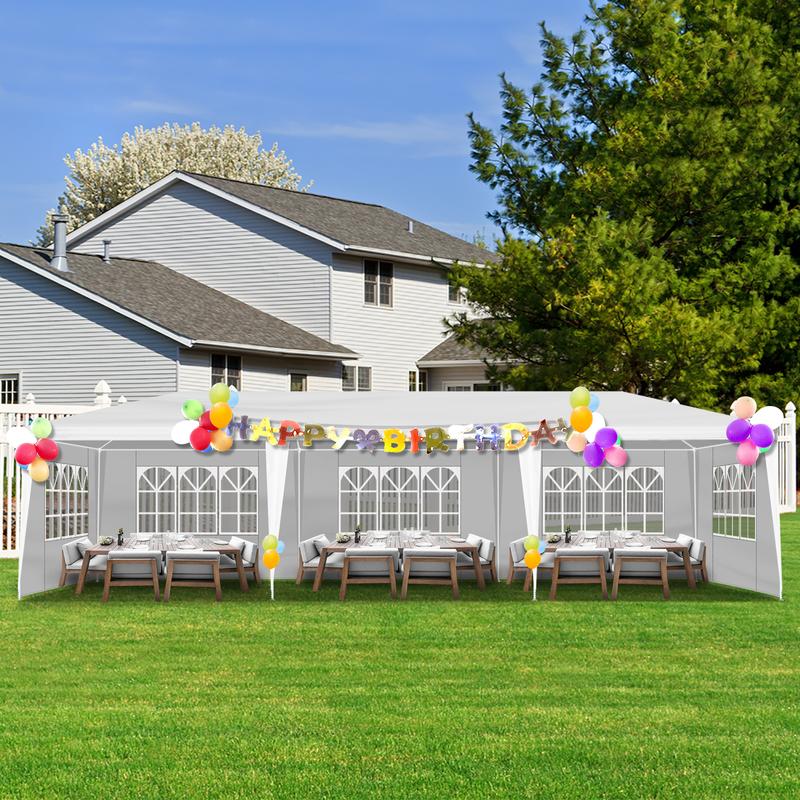10'x10'/20'/30' Outdoor Canopy Tent, Party Tent with Removable Sidewalls, Event Tents for Parties, Outside Waterproof Wedding Canopy for Birthday, Holiday