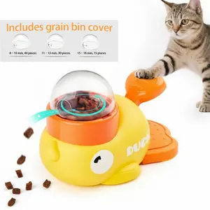Interactive Cat Toy Cat Enrichment Toy Interactive Duck Shaped Food Slow Feeder Puzzle Feeder for Cats Small Dogs IQ Training Refillable Natural Catnip Snacktime Pet Enrichment Toy Indestructible Chew Proof