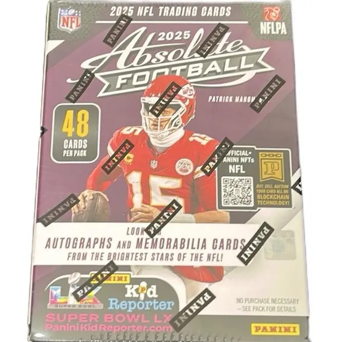 2025 Absolute Football Blaster Box - Sports Trading Card Collectibles, Guaranteed Packs, No Memorabilia Cards, Sports Card Set, Trading Card Set