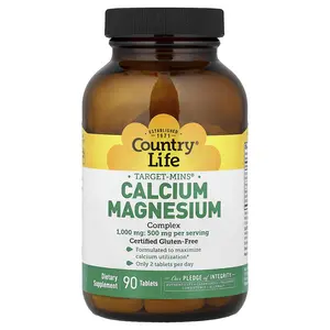 Country Life Target-Mins®, Calcium Magnesium Complex, 90 Tablets